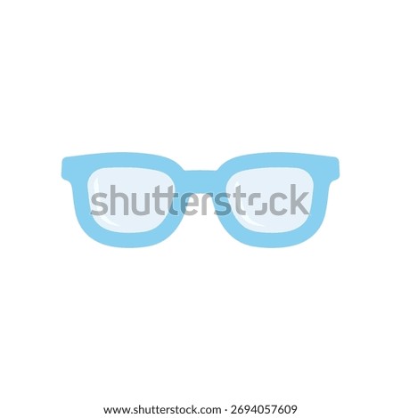 Blue glasses icon. Vector illustration.