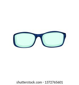 Blue glasses vector isolated on white background