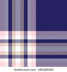 Blue Glen Plaid Patrón sin soldadura adecuado para textiles y gráficos de moda