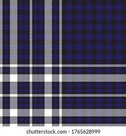 Blue Glen Plaid textured seamless pattern suitable for fashion textiles and graphics