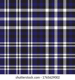 Blue Glen Plaid textured seamless pattern suitable for fashion textiles and graphics