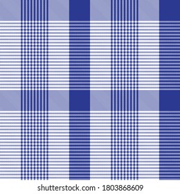 Blue Glen Plaid textured seamless pattern suitable for fashion textiles and graphics
