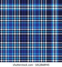 Blue Glen Plaid textured seamless pattern suitable for fashion textiles and graphics