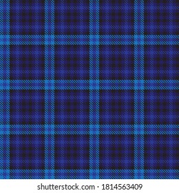 Blue Glen Plaid textured seamless pattern suitable for fashion textiles and graphics