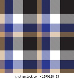 Blue Glen Plaid textured seamless pattern suitable for fashion textiles and graphics