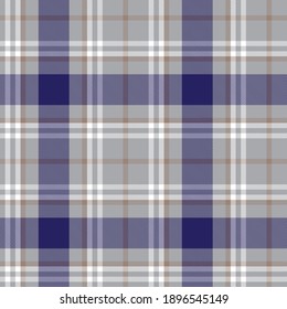 Blue Glen Plaid textured seamless pattern suitable for fashion textiles and graphics