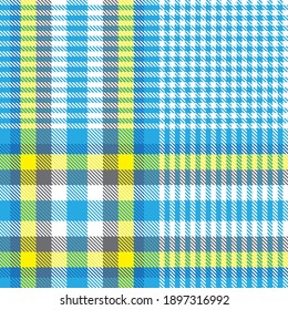 Blue Glen Plaid textured seamless pattern suitable for fashion textiles and graphics