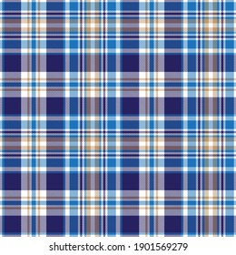 Blue Glen Plaid textured seamless pattern suitable for fashion textiles and graphics