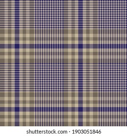 Blue Glen Plaid textured seamless pattern suitable for fashion textiles and graphics