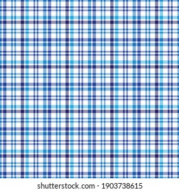 Blue Glen Plaid textured seamless pattern suitable for fashion textiles and graphics