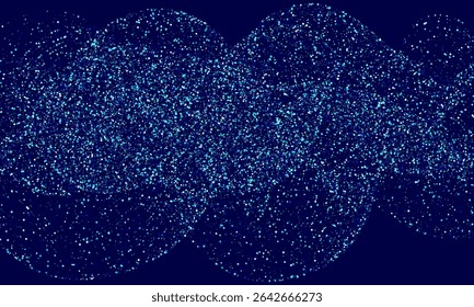 Blue glitter abstract vector background with sparkling particles. Shimmering texture perfect for festive designs, celebration themes. Cool dynamic and luxurious glitter effect.