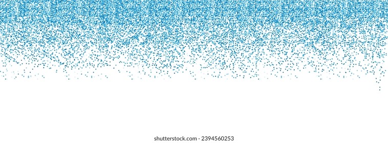 Blue glitter background. Blue Glitter Border.Falling blue glitter confetti. Luxury sparkling confetti. Celebration falling glitter. The dust golden sparks.