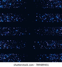Blue glitter of confetti on a dark background. Luxury festive background. Shining sparkling abstract texture. Element of design. Vector illustration, EPS 10.