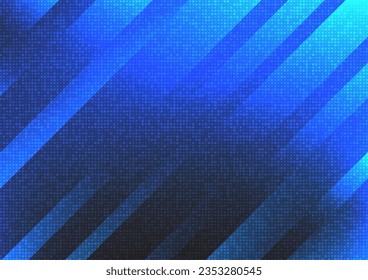 Blue glitter little square on gradient light background.