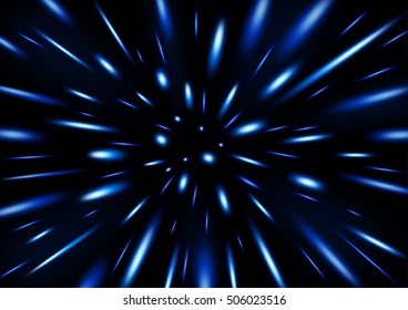 Blue glitter particle raining vector illustration