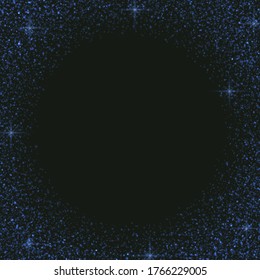 Blue glitter particles space background effect for luxury greeting rich card