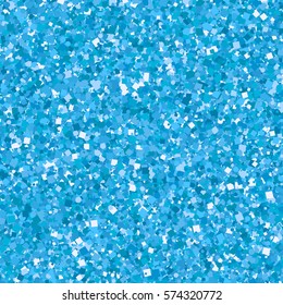 Blue glitter seamless background, realistic vector illustration