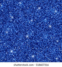 Blue Glitter Seamless Pattern. Vector