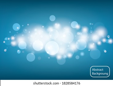 Blue glitter sparkles rays lights bokeh Festive Elegant abstract background.Eps10 vector.