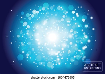 Brillante azul brillante brillan las luces bordeando el fondo festivo elegante abstracto.vector Eps10.