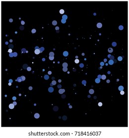 Blue Glitter, Sparkling New Year, Christmas Celebration Background. Cool Decoration, Shiny Stars Garland. Luxury Premium VIP Sparkle. Blue Glitter, Vector Stars Confetti. Party Night Poster Background