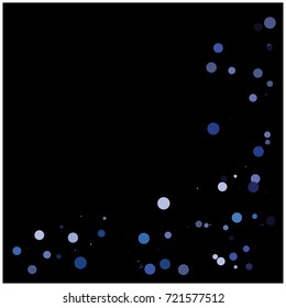 Blue Glitter, Sparkling New Year, Christmas Celebration Background. Cool Decoration, Shiny Stars Garland. Luxury Premium VIP Sparkle. Blue Glitter, Vector Stars Confetti. Party Night Poster Background