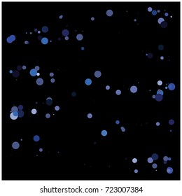 Blue Glitter, Sparkling New Year, Christmas Celebration Background. Cool Decoration, Shiny Stars Garland. Luxury Premium VIP Sparkle. Blue Glitter, Vector Stars Confetti. Party Night Poster Background