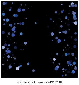 Blue Glitter, Sparkling New Year, Christmas Celebration Background. Cool Decoration, Shiny Stars Garland. Luxury Premium VIP Sparkle. Blue Glitter, Vector Stars Confetti. Party Night Poster Background