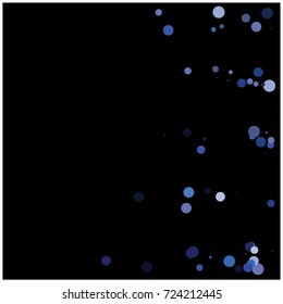 Blue Glitter, Sparkling New Year, Christmas Celebration Background. Cool Decoration, Shiny Stars Garland. Luxury Premium VIP Sparkle. Blue Glitter, Vector Stars Confetti. Party Night Poster Background