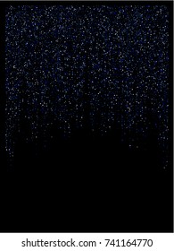 Blue Glitter, Sparkling New Year, Christmas Celebration Background. Cool Decoration, Shiny Stars Garland. Luxury Premium VIP Sparkle. Blue Glitter, Vector Stars Confetti. Party Night Poster Background