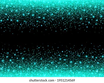 Blue glitter sparks. Shiny confetti and glitter sparkling texture with glowing lights. Vector illustration.
