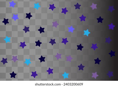 Blue Glitter Vector Black Transparent Background. Color Splash Holiday Banner. Swirl Art Postcard. Starfall Luxury Wallpaper.