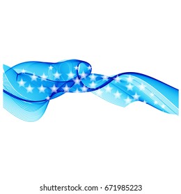
Blue glitter wave white spark