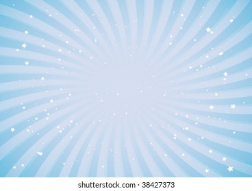 Blue  and glittering stars