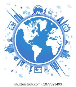 Blue Globe Background