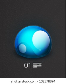Plantilla de diseño de concepto de globo azul