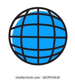 blue globe icon. globe logo. icons are used for applications