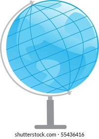 blue globe isolated on white