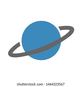blue globe, planet icon vector image