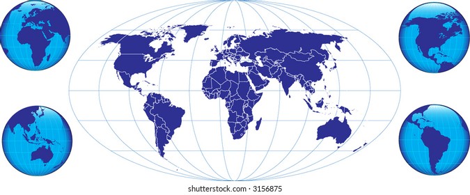 BLUE GLOBE (vector)