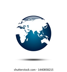 Blue Globe Vector Logo Template Illustration Design