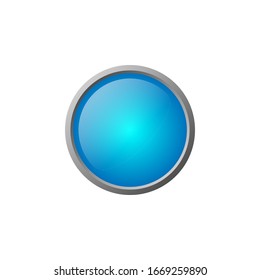 blue Glossy 3D vector button isolated . perfect for any purposes