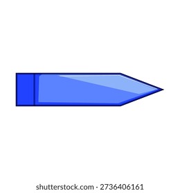 Blue glossy arrow graphic element representing a sticky note tab or banner, indicating direction, navigation, or marking important information on a document or interface