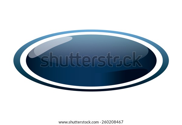 Blue Glossy Blob Ellipse Logo Background Stock Vector Royalty