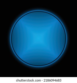 Blue glossy circle button abtracta gardien in sqaure background