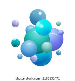 
Blue glossy circles. Design element. Vector background.