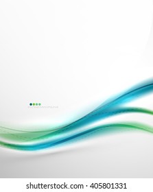Blue glossy silk wave design template. Vector modern coporate identity pattern