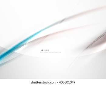 Plantilla de diseño de la onda de seda brillante azul. Patrón de identidad empresarial moderno vectorial