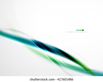 Blue glossy silk wave design template. Vector modern coporate identity pattern