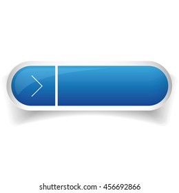 Blue glossy web bar button vector